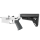 AR-15 Completed Lower Receiver with Adjustable Slim Line Stock - Storm Trooper White
