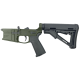 AR-15 Completed Billet Lower Receiver with Collapsible Mil Spec Stock- Olive Drab Green