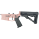 AR-15 Completed Billet Lower Receiver with Collapsible Mil Spec Stock- Rose Gold