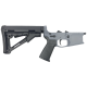 AR-15 Completed Billet Lower Receiver with Collapsible Mil Spec Stock- SNIPER GREY