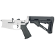 AR-15 Completed Billet Lower Receiver with Collapsible Mil Spec Stock- Storm Trooper White