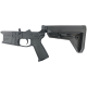AR-15 Completed Billet Lower Receiver with Collapsible Slim Mil Spec Stock- Cerakote BLACK
