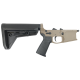 AR-15 Completed Billet Lower Receiver with Collapsible Slim Mil Spec Stock- Cerakote MAGPUL FDE