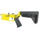 AR-15 Completed Billet Lower Receiver with Collapsible Slim Mil Spec Stock - Lemon Zest