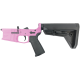 AR-15 Completed Billet Lower Receiver with Collapsible Slim Mil Spec Stock - Sig Pink