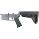 AR-15 Completed Billet Lower Receiver with Collapsible Slim Mil Spec Stock- Cerakote SNIPER GREY