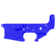 AR-15 Lower Receiver Stripped With ABC Logo / USA Flag Engraved - NRA Blue 
