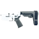 AR-15 Completed Lower Receiver with Adjustable SB Tactical Brace Assembly & Lower Parts Installed - Storm Trooper White