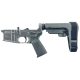 AR-15 Completed Lower Receiver with Adjustable SB Tactical Brace Assembly & Lower Parts Installed - Tungsten Gray