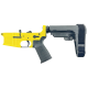 AR-15 Completed Lower Receiver with Adjustable SB Tactical Brace Assembly & Lower Parts Installed - Lemon Zest