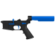 AR-15 Completed Two-Tone Lower Receiver with 6-Position Buffer Tube Assembly & Lower Parts Installed - Black and Flame Blue
