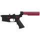 AR-15 Completed Two-Tone Lower Receiver with 6-Position Buffer Tube Assembly & Lower Parts Installed - Black and Cranberry Frost