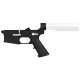 AR-15 Completed Two-Tone Lower Receiver with 6-Position Buffer Tube Assembly & Lower Parts Installed - Black and Storm Trooper White