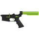 AR-15 Completed Two-Tone Lower Receiver with 6-Position Buffer Tube Assembly & Lower Parts Installed - Black and Zombie Green