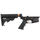 AR-15 Completed Two-Tone Lower Receiver with Adjustable M4 Stock Assembly & Lower Parts Installed - Black and Burnt Bronze