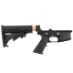 AR-15 Completed Two-Tone Lower Receiver with Adjustable M4 Stock Assembly & Lower Parts Installed - Black and Rose Gold