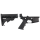 AR-15 Completed Two-Tone Lower Receiver with Adjustable M4 Stock Assembly & Lower Parts Installed - Black and Storm Trooper White