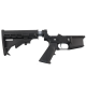 AR-15 Completed Two-Tone Lower Receiver with Adjustable M4 Stock Assembly & Lower Parts Installed - Black and Tungsten Gray