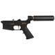 AR-15 Completed Two-Tone Lower Receiver with Pistol Buffer Tube Assembly & Lower Parts Installed - Black and Burnt Bronze