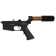 AR-15 Completed Two-Tone Lower Receiver with Pistol Buffer Tube Assembly & Lower Parts Installed - Black and Burnt Bronze