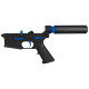 AR-15 Completed Two-Tone Lower Receiver with Pistol Buffer Tube Assembly & Lower Parts Installed - Black and Flame Blue