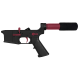 AR-15 Completed Two-Tone Lower Receiver with Pistol Buffer Tube Assembly & Lower Parts Installed - Black and Cranberry Frost