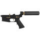 AR-15 Completed Two-Tone Lower Receiver with Pistol Buffer Tube Assembly & Lower Parts Installed - Black and Magpul FDE