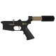 AR-15 Completed Two-Tone Lower Receiver with Pistol Buffer Tube Assembly & Lower Parts Installed - Black and Magpul FDE