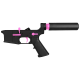 AR-15 Completed Two-Tone Lower Receiver with Pistol Buffer Tube Assembly & Lower Parts Installed - Black and Sig Pink
