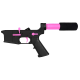 AR-15 Completed Two-Tone Lower Receiver with Pistol Buffer Tube Assembly & Lower Parts Installed - Black and Sig Pink