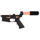 AR-15 Completed Two-Tone Lower Receiver with Pistol Buffer Tube Assembly & Lower Parts Installed - Black and Rose Gold