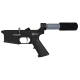 AR-15 Completed Two-Tone Lower Receiver with Pistol Buffer Tube Assembly & Lower Parts Installed - Black and Sniper Gray
