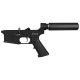 AR-15 Completed Two-Tone Lower Receiver with Pistol Buffer Tube Assembly & Lower Parts Installed - Black and Tungsten Gray