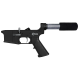 AR-15 Completed Two-Tone Lower Receiver with Pistol Buffer Tube Assembly & Lower Parts Installed - Black and Tungsten Gray