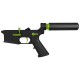 AR-15 Completed Two-Tone Lower Receiver with Pistol Buffer Tube Assembly & Lower Parts Installed - Black and Zombie Green
