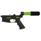 AR-15 Completed Two-Tone Lower Receiver with Pistol Buffer Tube Assembly & Lower Parts Installed - Black and Zombie Green
