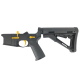 AR-15 Completed Two-Tone Lower Receiver with Collapsible Mil Spec Stock - Black and Gold