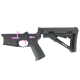AR-15 Completed Two-Tone Lower Receiver with Collapsible Mil Spec Stock - Black and Sig Pink