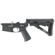 AR-15 Completed Two-Tone Lower Receiver with Collapsible Mil Spec Stock - Black and Sniper Gray