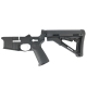 AR-15 Completed Two-Tone Lower Receiver with Collapsible Mil Spec Stock - Black and Storm Trooper White
