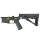 AR-15 Completed Two-Tone Lower Receiver with Collapsible Mil Spec Stock - Black and Zombie Green