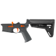 AR-15 Completed Two-Tone Lower Receiver with Adjustable Slim Line Stock- Black and Hunter Orange