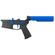 AR-15 Completed Two-Tone Billet Lower Receiver with 6-Position Buffer Tube - Black and Flame Blue
