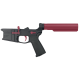 AR-15 Completed Two-Tone Billet Lower Receiver with 6-Position Buffer Tube - Black and Cranberry Frost
