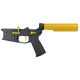 AR-15 Completed Two-Tone Billet Lower Receiver with 6-Position Buffer Tube - Black and Gold