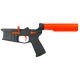 AR-15 Completed Two-Tone Billet Lower Receiver with 6-Position Buffer Tube - Black and Hunter Orange