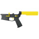 AR-15 Completed Two-Tone Billet Lower Receiver with 6-Position Buffer Tube - Black and Lemon Zest