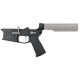 AR-15 Completed Two-Tone Billet Lower Receiver with 6-Position Buffer Tube - Black and Glacier Silver