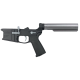 AR-15 Completed Two-Tone Billet Lower Receiver with 6-Position Buffer Tube - Black and Tungsten Gray