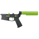 AR-15 Completed Two-Tone Billet Lower Receiver with 6-Position Buffer Tube - Black and Zombie Green